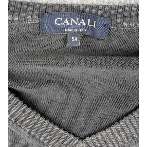 Canali Sweater Mens 58 Cotton Lightweight Knit Quiet Luxury Old Money Timeless